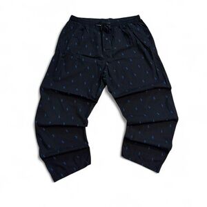 Polo by Ralph Lauren Black Pajama Pants with Blue Logo
